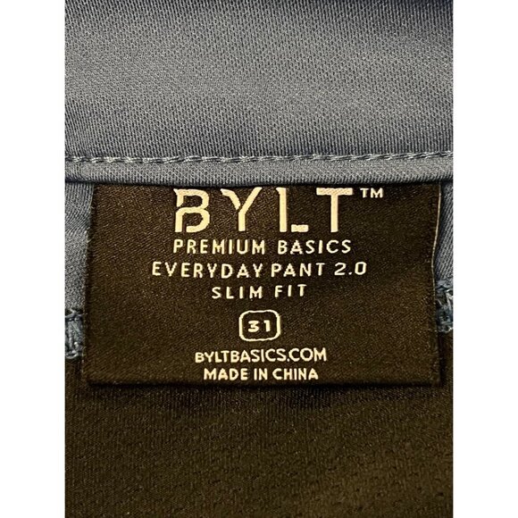 BYLT Blue Pants Size 31 Premium Basic Everyday 2.0 Slim Skinny Ultra Stretch EUC - Picture 7 of 8
